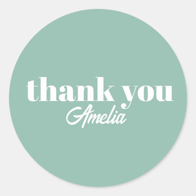 Custom Name Thank You Stickers (Vorderseite)