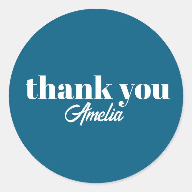 Custom Name Thank You Stickers (Vorderseite)