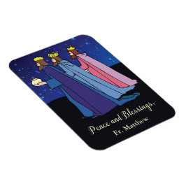 Custom Name Title, Christmas Wishes Three Kings Magnet