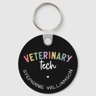 Custom Name Veterinary Tech Vet Technician Schlüsselanhänger