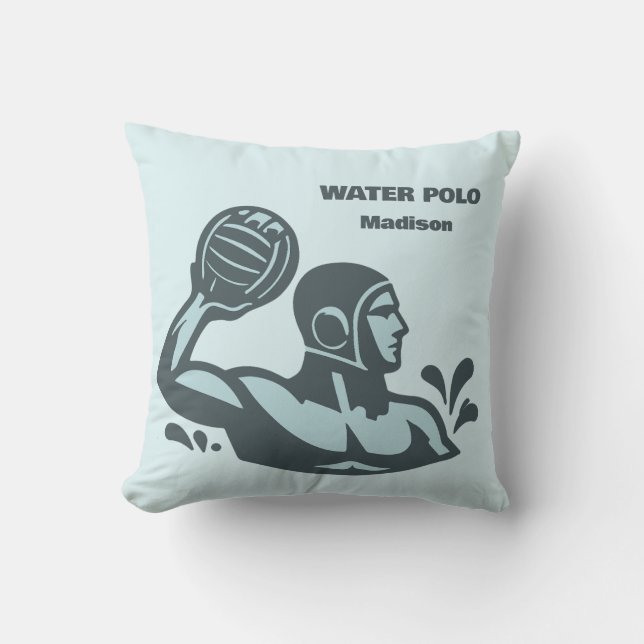 Custom Name Water Polo Kissen (Vorderseite)