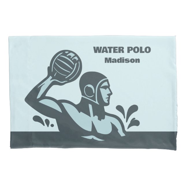 Custom Name Water Polo Kissenbezug (Vorderseite)