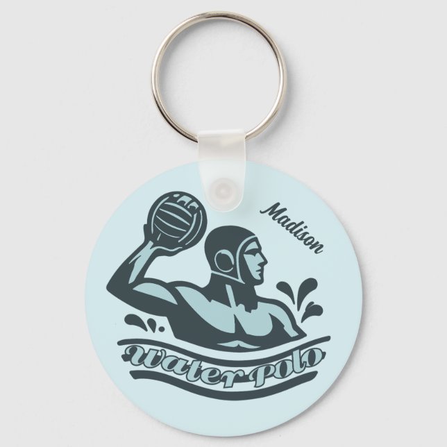 Custom Name Water Polo Schlüsselanhänger (Vorderseite)