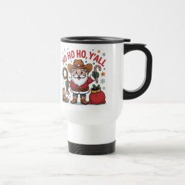 Custom name western Santa Christmas Reisebecher