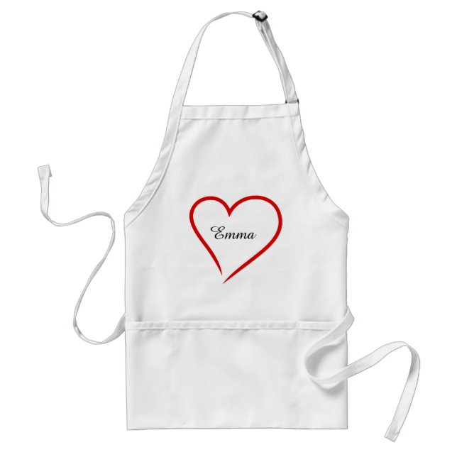 Custom Name with Heart – Perfect Chef Gift Schürze (Vorne)