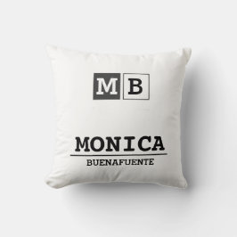 Custom Name with Initials monogram Kissen