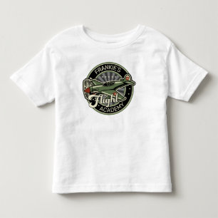 Custom NAME WWII Military Fighter War Plane Retro Kleinkind T-shirt