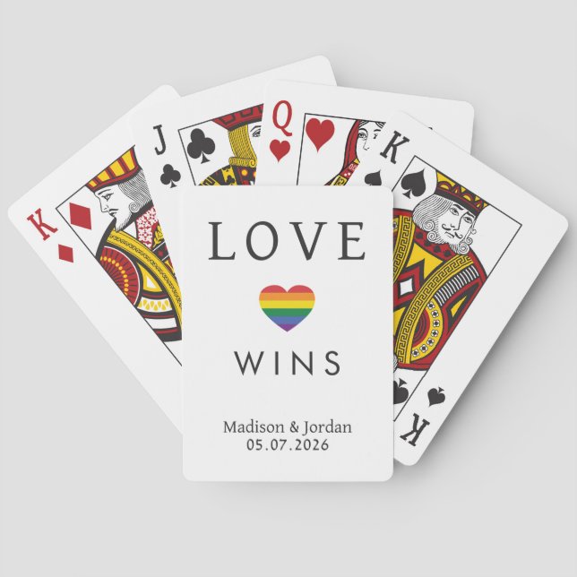 Custom Names / Text Rainbow LOVE Spielkarten (Rückseite)