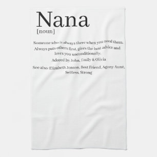 Custom Nana Grandma Granny Definition Geschirrtuch