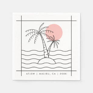 Custom Napkins für Party Summer Palm Tree Napkins Serviette