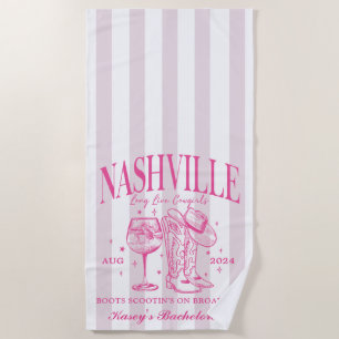 Custom Nashville Bachelorette Rodeo Beach Handtuch