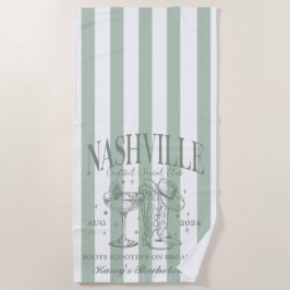 Custom Nashville Bachelorette Rodeo Beach Handtuch