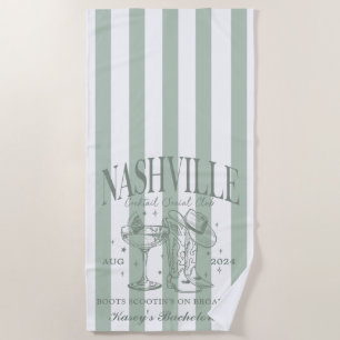 Custom Nashville Bachelorette Rodeo Beach Handtuch