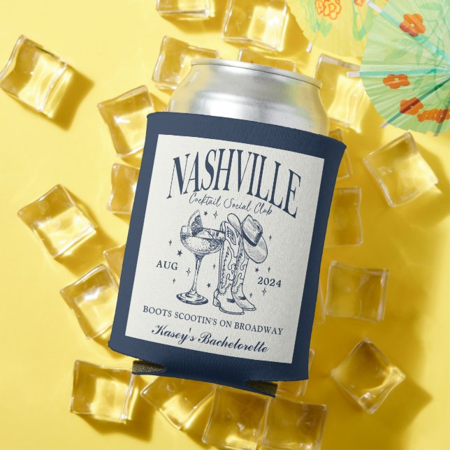 Custom Nashville Bachelorette Rodeo Cocktail Dosenkühler (In Situ Sommer)