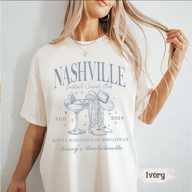 Custom Nashville Bachelorette Rodeo Cocktail T-Shirt (Von Creator hochgeladen)
