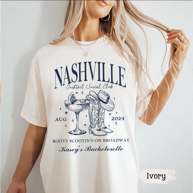 Custom Nashville Bachelorette Rodeo Cocktail T-Shirt (Von Creator hochgeladen)