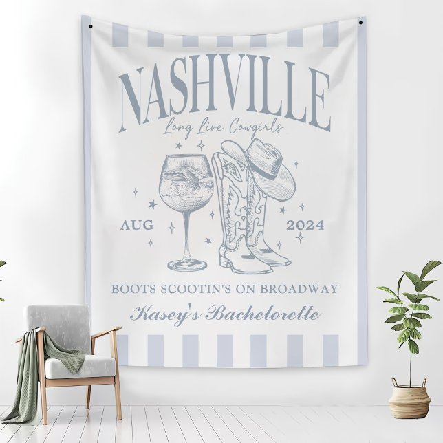 Custom Nashville Bachelorette Rodeo Cocktail Wandteppich (Von Creator hochgeladen)