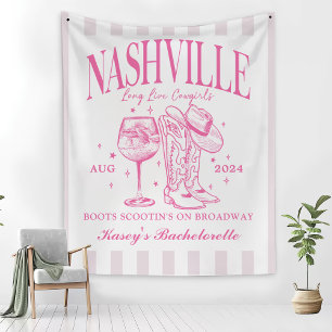 Custom Nashville Bachelorette Rodeo Cocktail Wandteppich