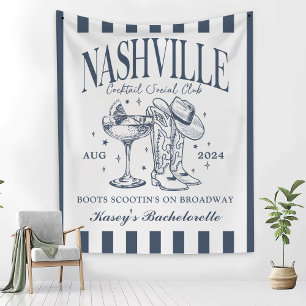 Custom Nashville Bachelorette Rodeo Cocktail Wandteppich