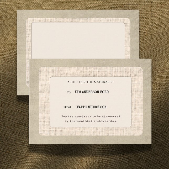 Custom Naturalist Graduation Gift Enclosure Card Dankeskarte (Von Creator hochgeladen)