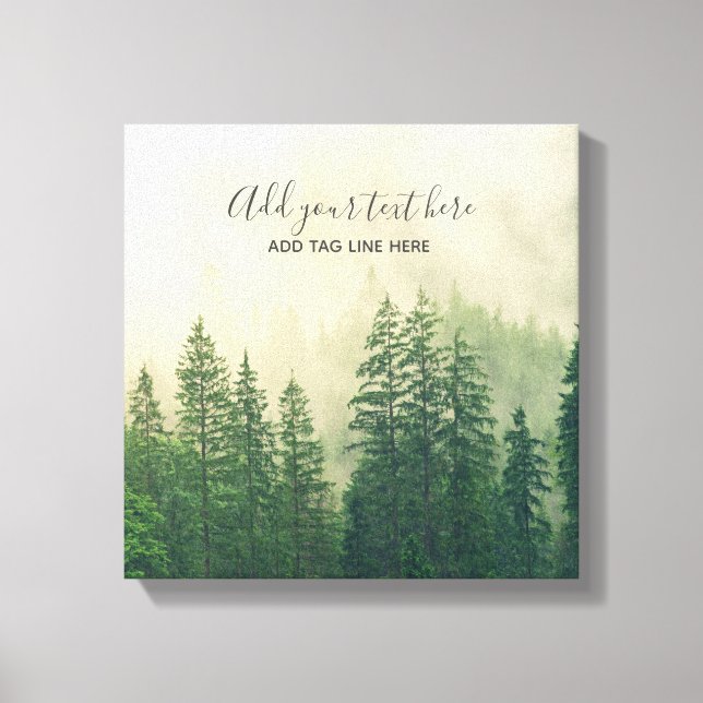 Custom Nature Lovers Forest Wohngestaltung Newlywe Leinwanddruck (Vorderseite)