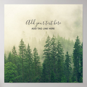Custom Nature Lovers Forest Wohngestaltung Newlywe Poster