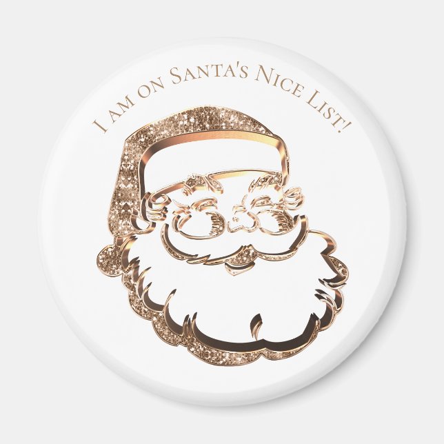 Custom Naughty oder Nice List Der Weihnachtsmann N Magnet (Vorne)