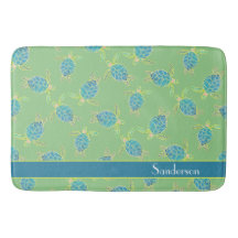 Custom Nautic Coastal Sea Turtle Green Blue