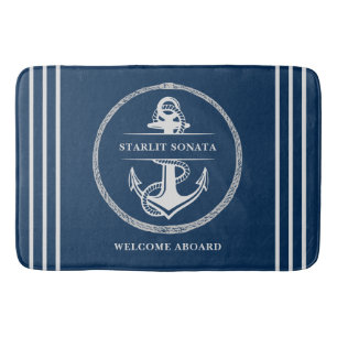 Custom Nautic Sailors Bath Mat Badematte