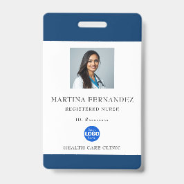 Custom Navy Blue Medical Hospital Employee Foto Ausweis