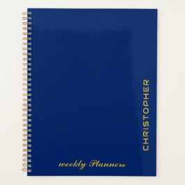 Custom Navy Blue Personalized Text Planner for Dai Planer