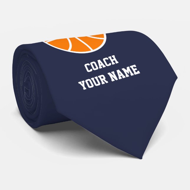 Custom neck tie gift for basketball coach krawatte (Gerollt)