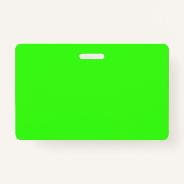Custom Neon Green Badge – Bold ID Tag (Devant)