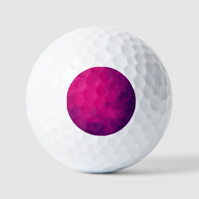 Custom Neon Pink Gradient Golf Ball (Vorderseite)