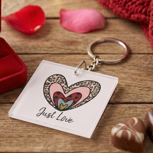 Custom Nested Hearts Keychain – Just Love Schlüsselanhänger (Von Creator hochgeladen)