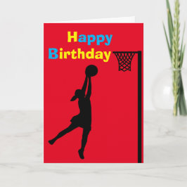 Custom Netball Player Geburtstag Karte