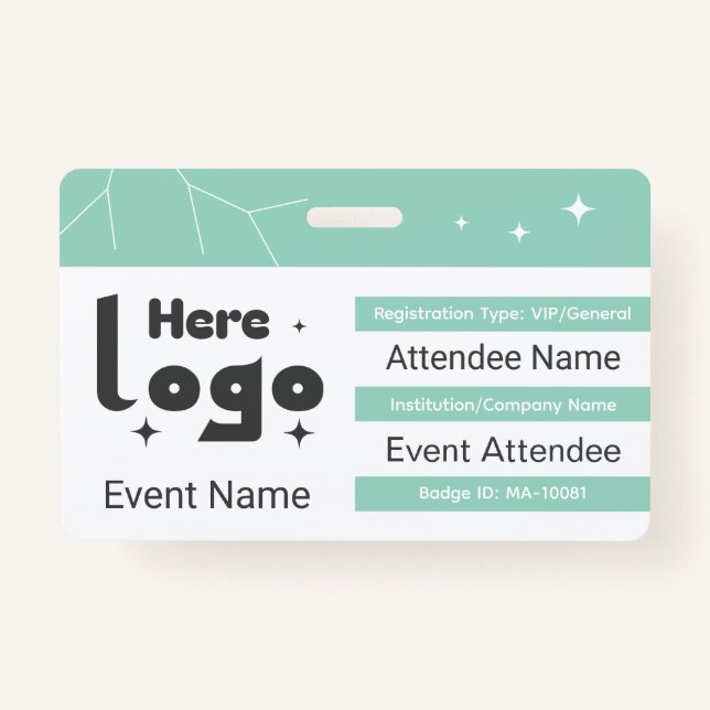 Custom Networking Event Badge ID Ausweis (Vorderseite)