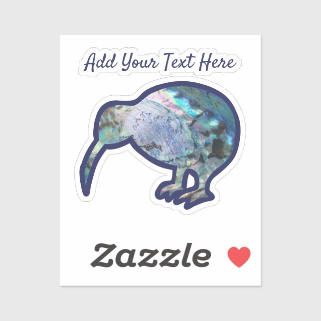 CUSTOM Neuseeland Pāua Kiwi Sticker (Blatt)
