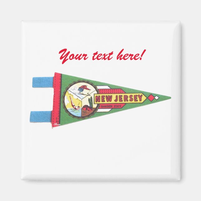 Custom New Jersey NJ Souvenir Magnet Favor (Vorne)