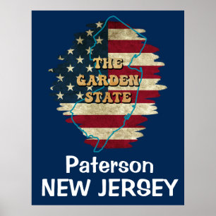 Custom New Jersey Staat Poster