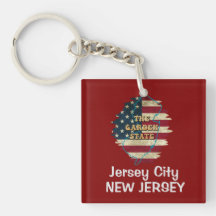 Custom New Jersey Staat Schlüsselanhänger