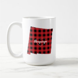 Custom New Mexico Heimat Staat Kariert Weihnachten Kaffeetasse