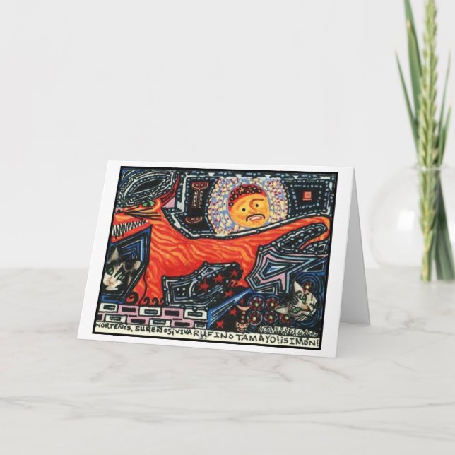 Custom New Mexico Spanish Tasmanian Devil Hunde Ka Karte (Vorderseite)