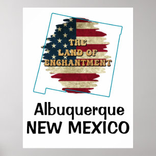 Custom New Mexico Staat Poster