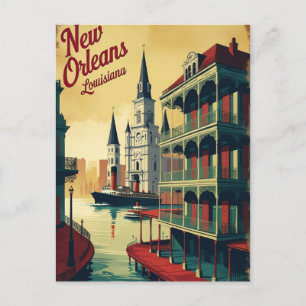 Custom New Orleans Louisiana Vintag Postkarte