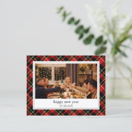 Custom New Year Chic Red Schwarz-weiß Yellow Karie Postkarte