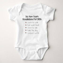 Custom New Year's Resolutions, Unisex, Funny    Baby Strampler