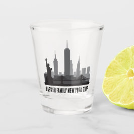 Custom New York Trip Skyline Statue of Liberty Schnapsglas