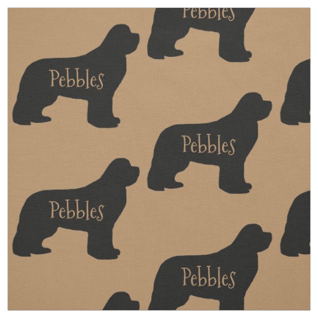 Custom Newfundland Dog Fabric Stoff (Muster)