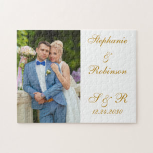 Custom Newlywed Foto Monogram Wedding Gift